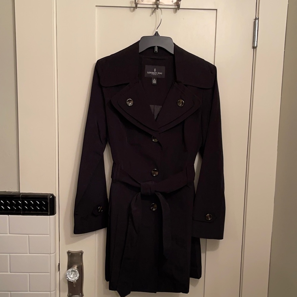 London Fog raincoat. Medium black